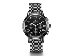 Reloj De Negocios Para Hombre (negro), Seis Manecillas, Calendario, Reloj Multifuncional