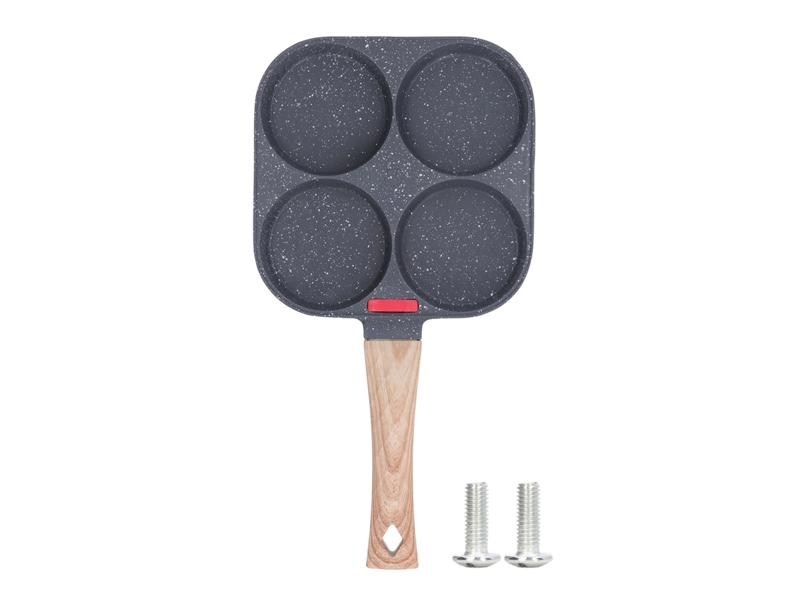 Sartén De Aluminio Con Revestimiento De Silicona Termosensible, 4 Agujeros, Antiadherente, Para Huevos, Tortitas Y Tortillas.
