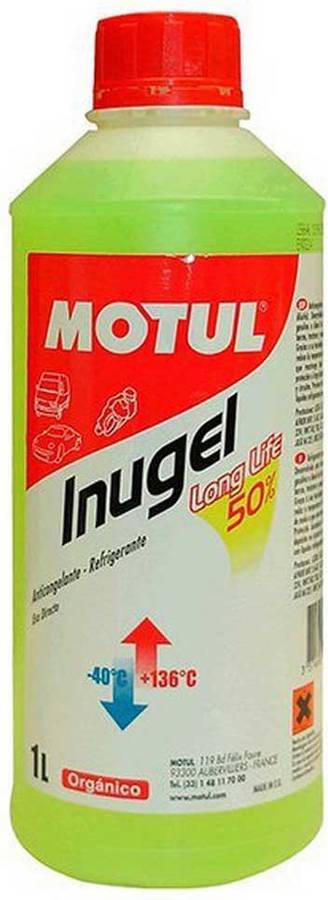Refrigerante Motul Inugel long life 50 amarillo 1 litro