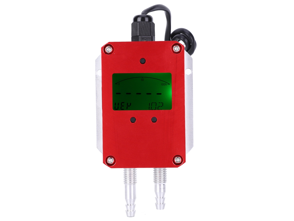 Sensor De Presión De Aire Transmisor Lcd Inteligente Dc 24v 4-20ma Para Ventilación±500pa