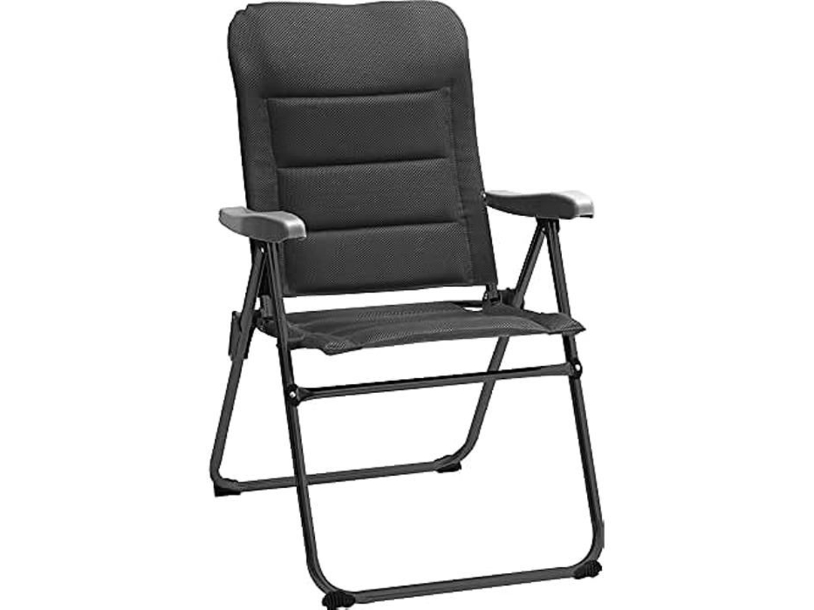 Silla plegable en lona negra resistente al desgarro y la abrasión - BRUNNER 0404088N.C09