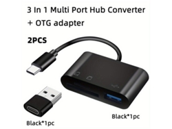 Adaptador USB C delgado 3 en 1 para transferencia rápida de datos. Vayotoy
