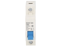 2026dz-Interruptor de circuito miniatura 1p para riel DIN Aislador de corriente residual 63a 230v 400v Dz47-63 C63