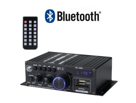 Amplificador Bluetooth Ak35 800W Hifi Fm Usb Automusic Subwoofer