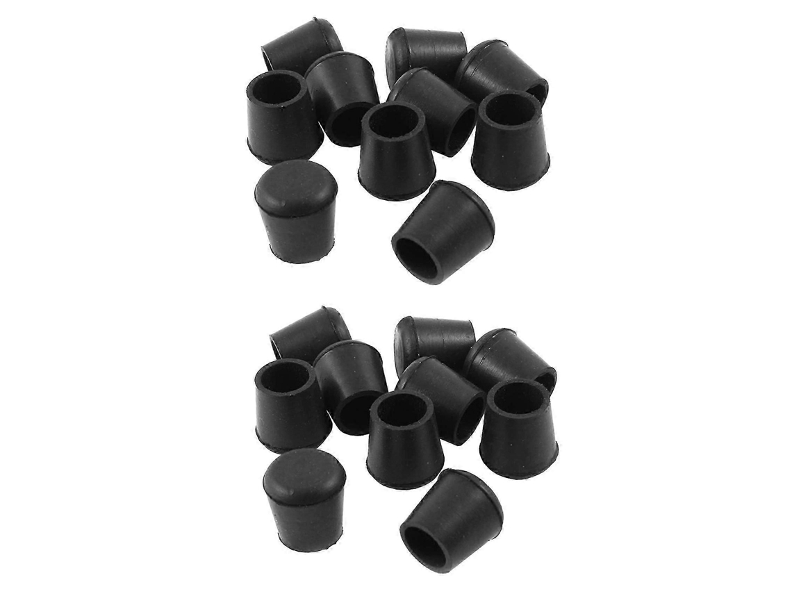 30 protectores de cono de goma negros para patas de mesas y sillas