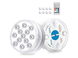 Luz Led Sumergible Impermeable Ip68 Con Control Remoto Para Piscina Bañera Acuario Jardín Decoración (2 Pack)