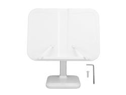 Jinwei-porta Libros Ajustable Con Clip De Páginas Ángulo Regulable Aluminio Soporte Lectura Niños Para Libros Ordenador Blanco