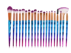 Juego de 20 brochas de maquillaje profesional, brochas para polvos, rubor, sombras de ojos, azul y rosa Gusshious