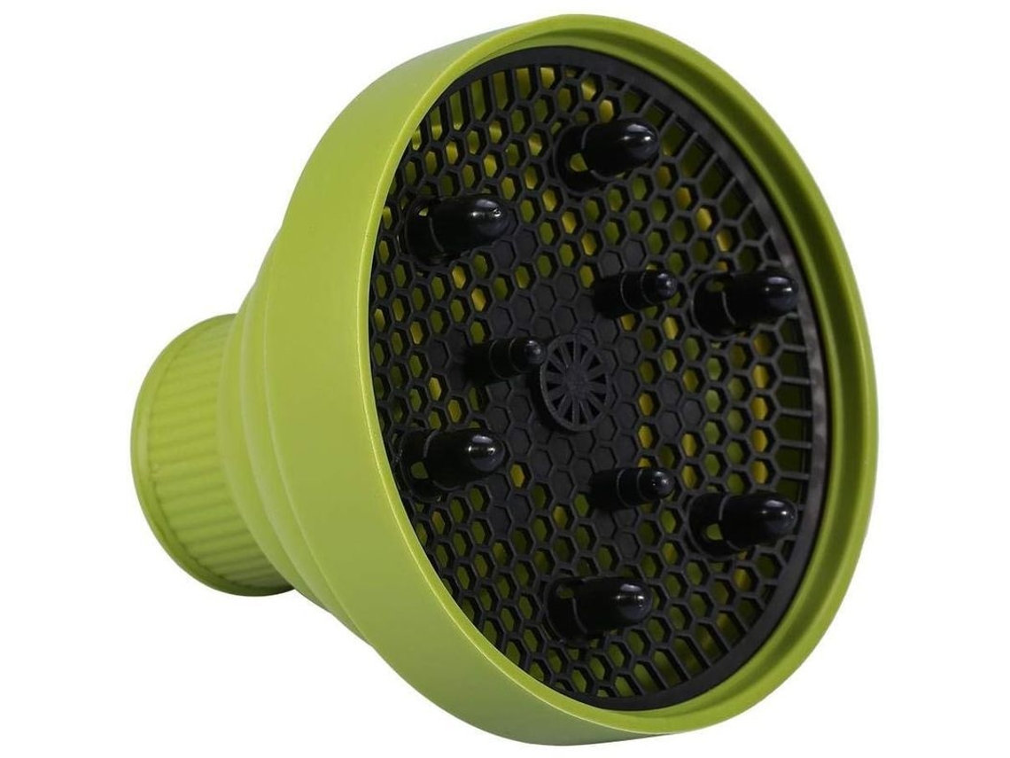 Difusor Secador De Pelo De Silicona Plegable Y Portátil Para Cabello Rizado - Verde