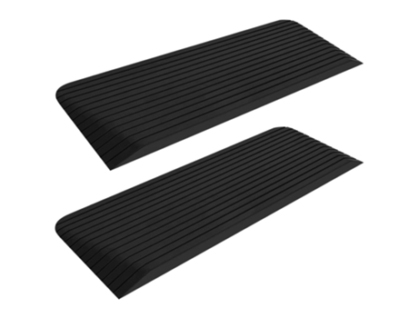 vidaXL Rampas de umbral goma 2 uds 110x41x5 cm