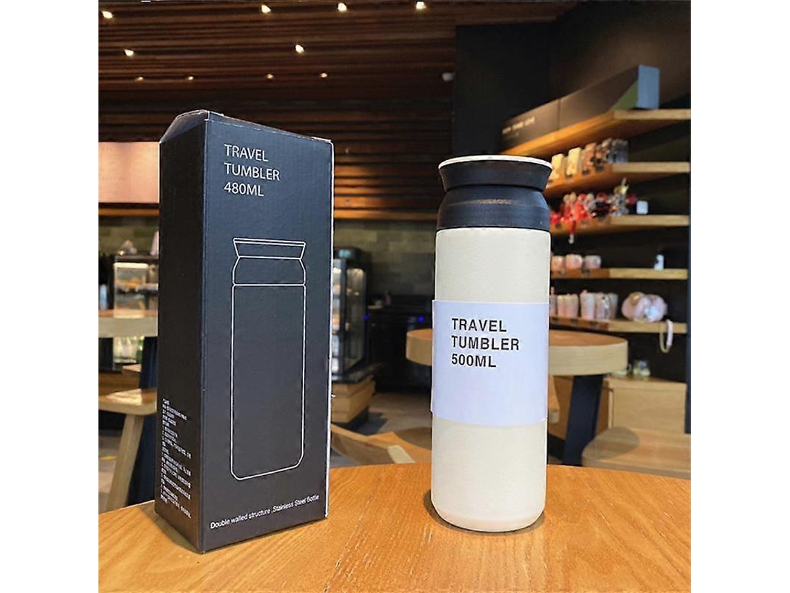 Termo de café de acero inoxidable de doble capa de 500 ml, portátil, para viaje, con aislamiento al vacío, para bicicleta eléctrica