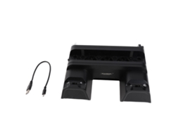 Soporte De Refrigeración Multifuncional Para Consolas De Videojuegos Con Almacenamiento De Discos Y Cargador Doble.