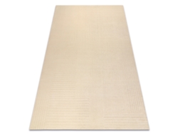 Alfombra De Lana Textura 488.10.la100 Osta - Pauta, Marco Geométrico Estructural Crema