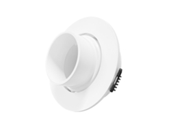Aro Downlight Circular Basculante Bajo UGR para Bombilla LED GU10 / GU5.3 Corte Ø75 mm Suefix LEDKIA
