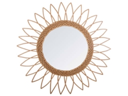 Espejo de ratán con diseño afilado por la parte exterior WELLHOME