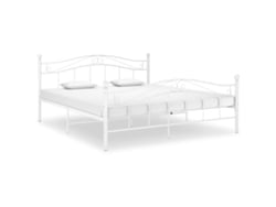 Estructura De Cama De Metal Blanco 180x200 Cm