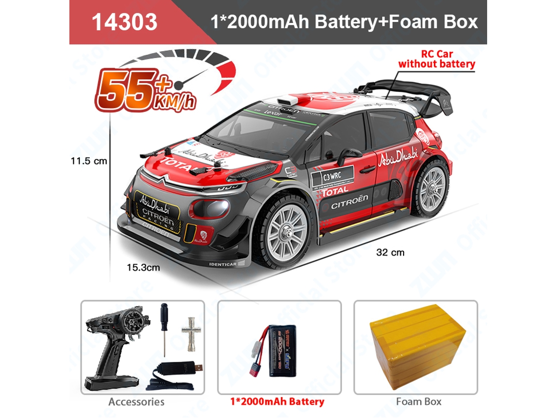 Coche RC 3S sin escobillas Hypergo 14210 14209, todoterreno de carreras, derrape, camión de alta velocidad, juguete para niños Aeuzwr