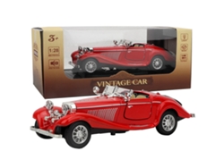 Carro De Brinquedo Vintage Com Luz E Som Modelo De Carro De Puxar Para Trás Vermelho