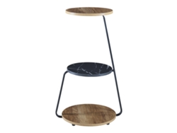 Mesa de Apoyo [EN.CASA] (Negro - Tablero Aglomerado Acero - 74 x 46 x 37 cm)