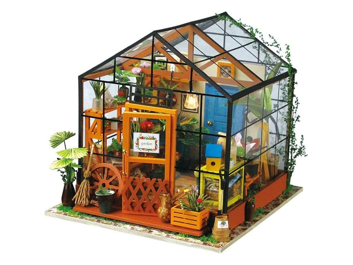 Robotime Maqueta Casa Invernadero En 3d Con Luces Led Automáticas Madnesstoysvolumen