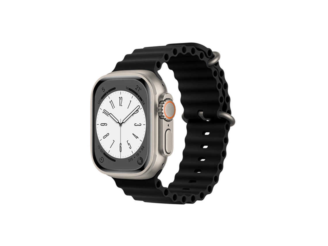 Correa de Silicona Ocean Wave para Apple Watch Ultra 2 Negra