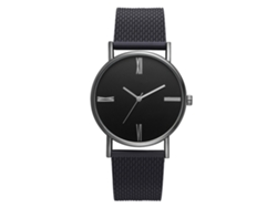 Reloj Unisex De Moda Con Movimiento De Cuarzo Y Brazalete Metálico (negro)