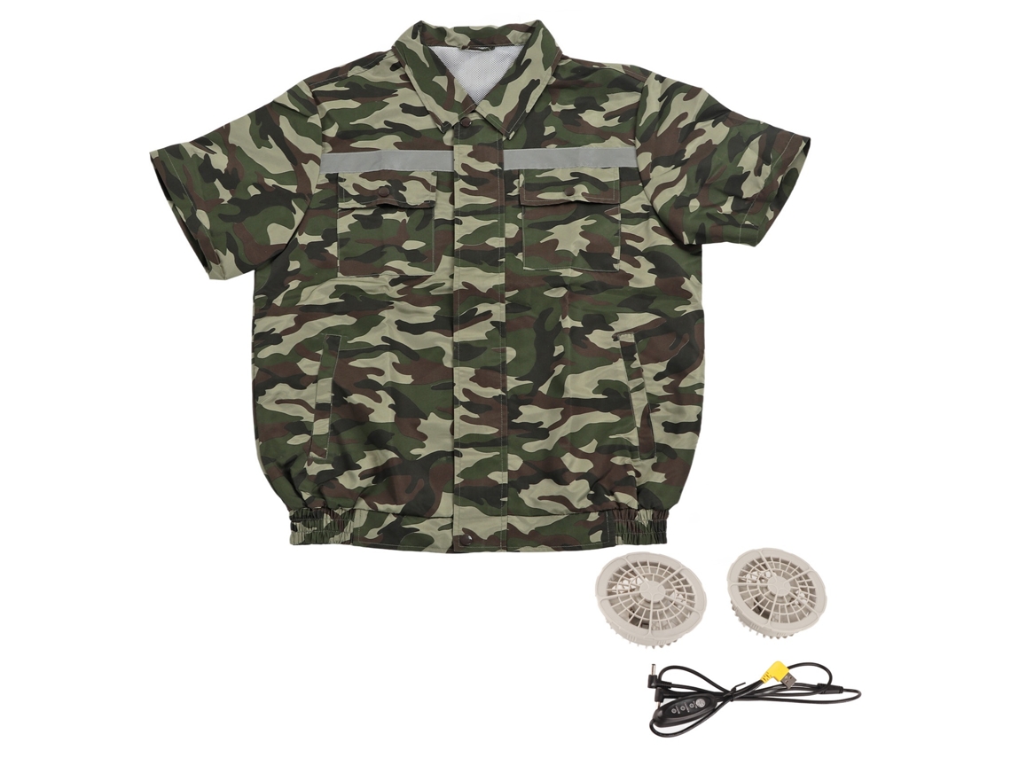Vlrla-chaqueta Con Ventilador De Enfriamiento 2 Ventiladores 3 Niveles Ajustables Ropa Acondicionada De Aire Para Trabajo En Clima Caliente