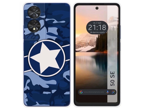 Funda Diseño Camuflaje para Tcl 50 Se TUMUNDOSMARTPHONE Multicolor
