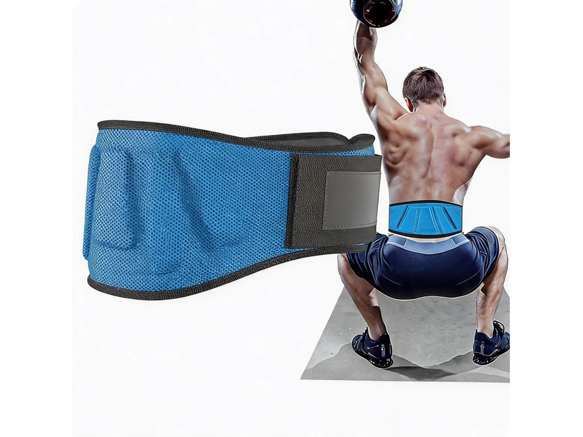 Cinturón De Levantamiento De Pesas Digitallab L Con Soporte Lumbar Para Sentadillas - Azul