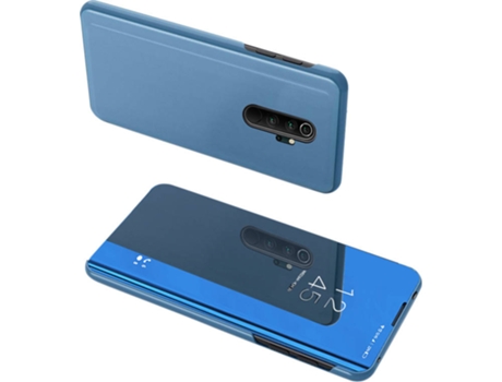 Carcasa Xiaomi Redmi Note 8 Pro LMOBILE Clear View Transparente - Azul