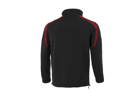Abrigo de Trabajo QUALITEX WORKWEAR Classic Tejido Mixto (Negro y Rojo - Tam: 3XL)