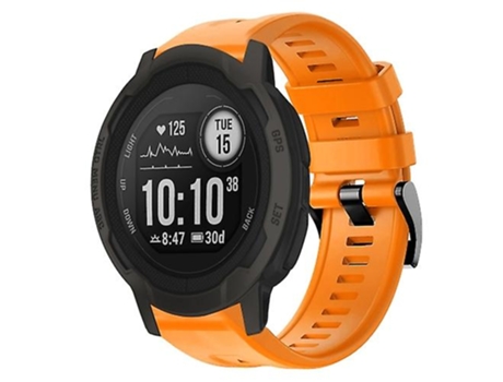 Correa De Reloj Inteligente Para Garmin Instinct 2 Correa De Reloj De Silicona Naranja Con Hebilla De Metal De Color Sólido VENISYMLIS