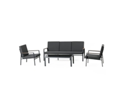 Muebles de jardín Hobart de 5 plazas en aluminio gris oscuro CONCEPT U | CONCEPT U