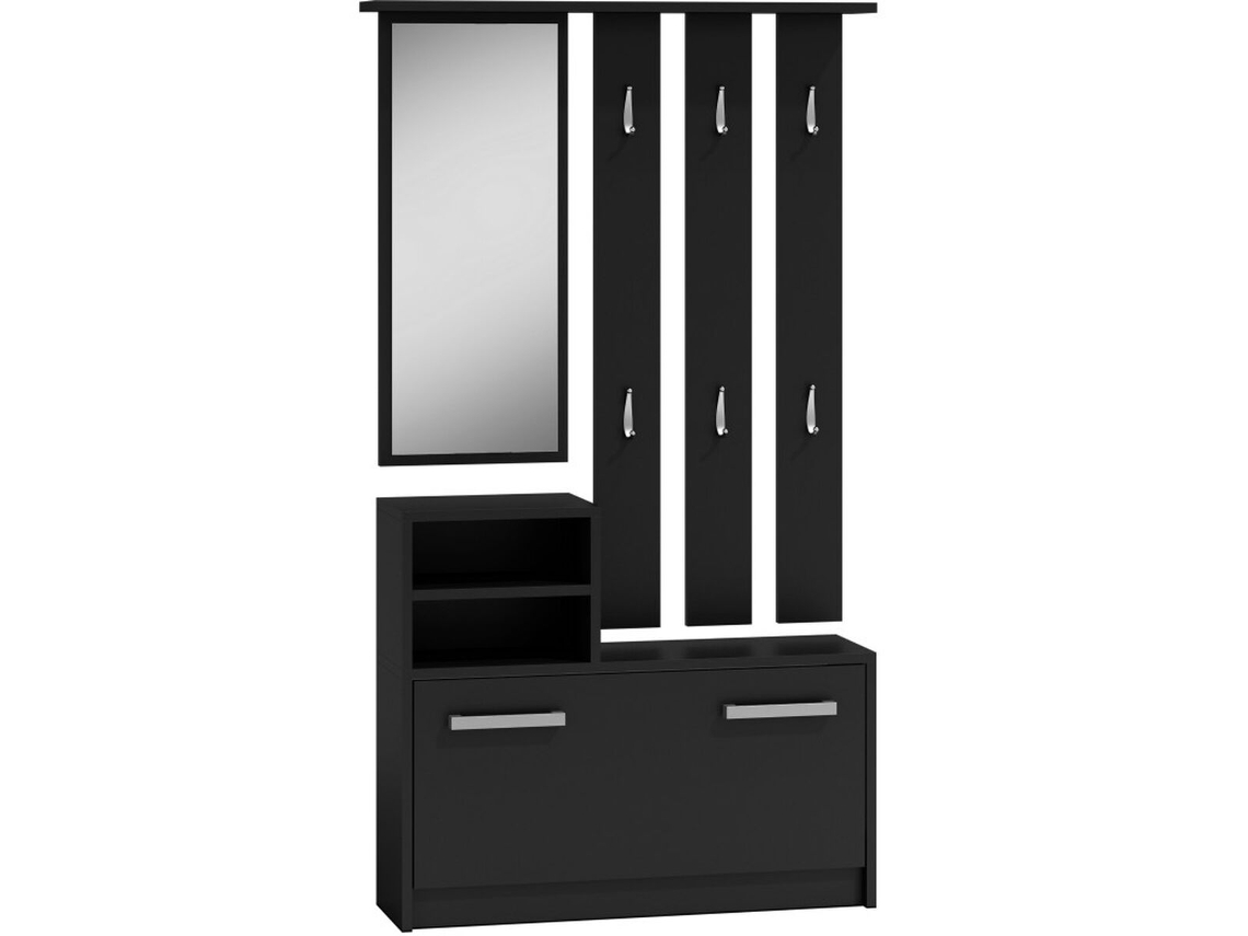 Recibidor TOP E SHOP GAR CZERŃ Negro Plateado Laminado Plástico