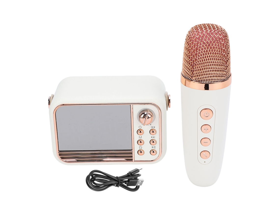 Altavoz Bluetooth (pantalla De Reloj, Conexión Bluetooth) Altavoz Bluetooth Digital Portátil Mini Retro