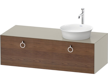 DURAVIT Tulip blanco, mueble de baño colgado en la pared, ancho 1300 x profundidad 550mm, con 1x extraíble, con tirador, WT4982R
