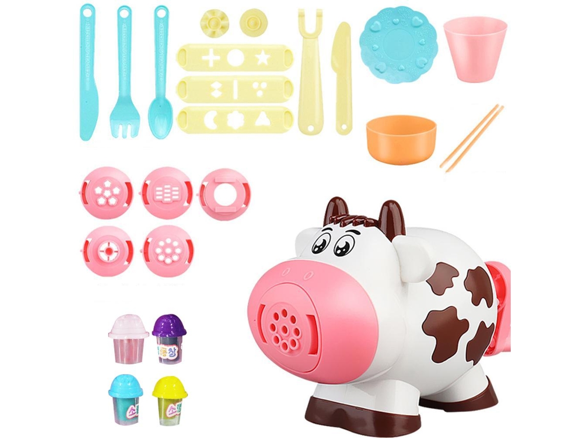 20du26 Set de plastilina casera para niños con herramientas y moldes para fideos