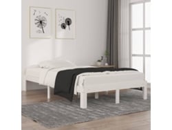 Estructura De Cama Sin Colchón Madera Pino Blanco 120x200 Cm