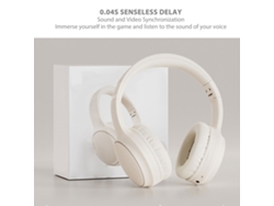 Auriculares Bluetooth Con Cancelación Activa De Ruido, Plegables, Modo De Reproducción Dual, Color Albaricoque.