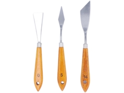 Espátula De Acero Inoxidable Con Mango De Abedul, Colgante, Para Pinturas Al Óleo Y Acrílicas.
