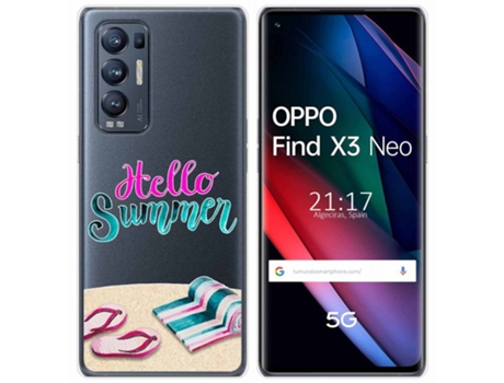 Carcasa Oppo Find X3 Neo TUMUNDOSMARTPHONE Dibujos Transparente