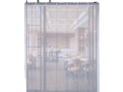 Cortina de puerta de tiras de PVC, fácil instalación, transparente