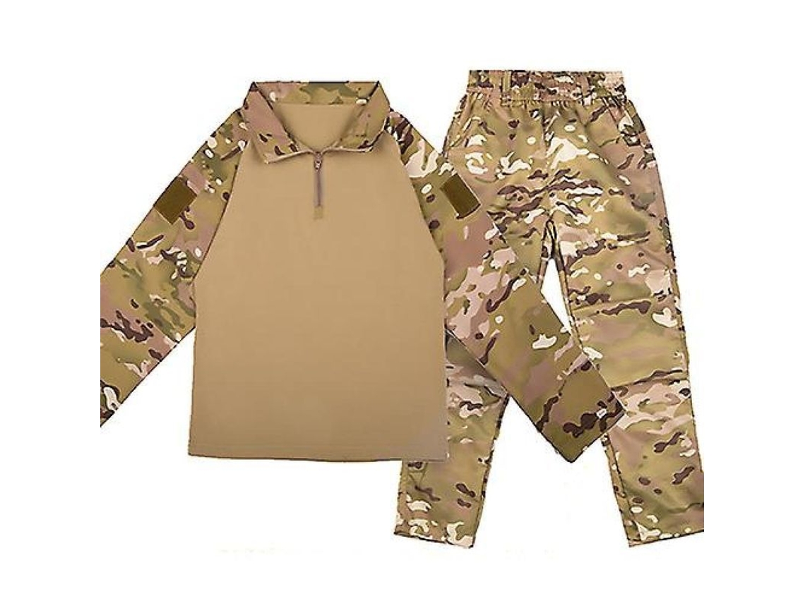 2026-9727-conjunto De Uniforme Táctico Militar Para Niños Camuflaje Para Caza Airsoft Senderismo Entrenamiento Outdoor Sin Gorra 175 Lg Cp Grey