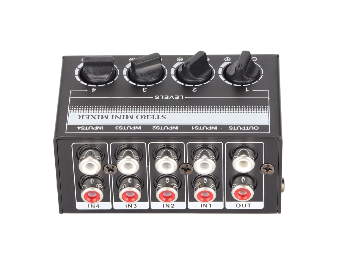 Mezclador Estéreo Pasivo Profesional Mini De 4 Canales Cx400 Para Uso En Estudio, Grabación, Escenario Y Clubes.