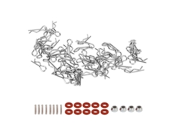 60pcs Clip De Cuerpo Para Coche Rc Longitud 17mm Diámetro 1.0mm Universal Para 1/16 1/18 Coche Camión Rc Plata