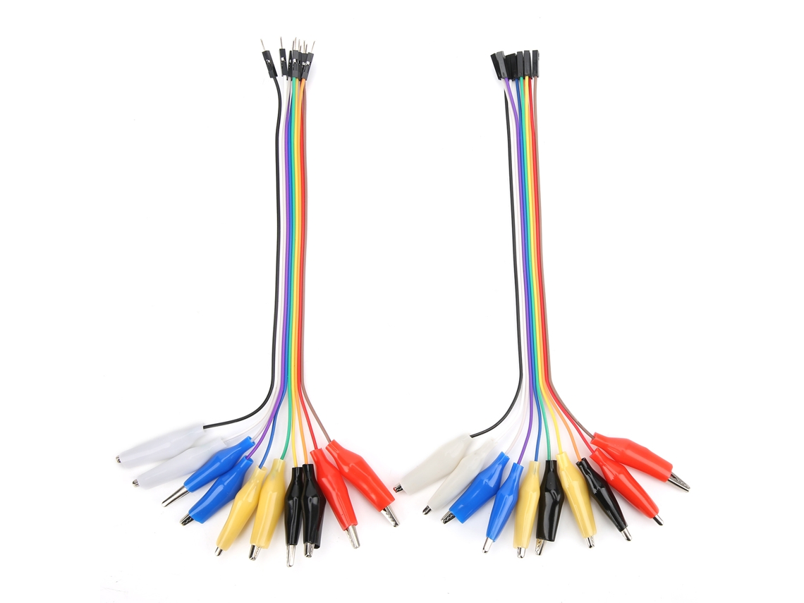 Pinza De Cocodrilo Para Cable Puente Macho/hembra De 20 Pines, Cable De Prueba Para Placa De Prototipos De 20 Cm.