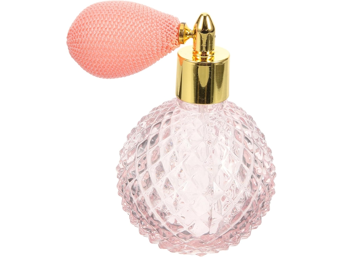 Frasco De Perfume De Vidrio De 100 Ml Con Gas De Pulverización Ajustable, Botella De Almacenamiento Compacta De Color Rosa, Para