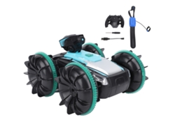 Coche Acrobático Teledirigido Con Detección De Gestos, Giro De 360 Grados, Luces, Doble Cara, Para Niños, Color Verde.