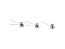 Juego de 3 abrehuevos plateados de acero inoxidable para cocina. Utensilios duraderos y fáciles de usar. Rosewell