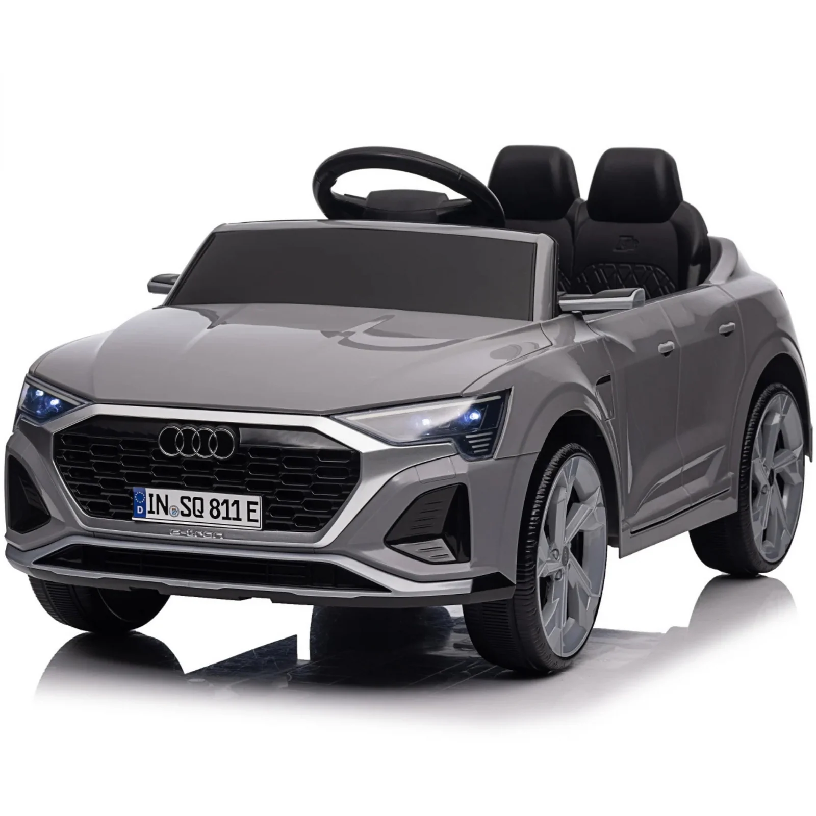 Coche eléctrico infantil Audi SQ8 de 12 V con ruedas de EVA, asiento de cuero ecológico y controles parentales - Funtasticland